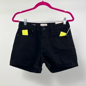 NWT No-Fade Black Denim High-Rise Midi Shorts - Universal Thread